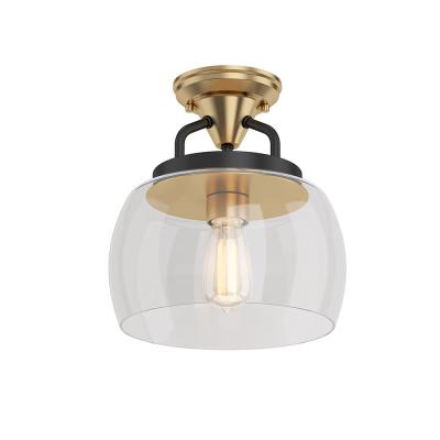 China Surface Mounted Industrial Vintage Gold Ceiling Lamp Mid Century Modern Ceiling Fixtures For Indoor Bathroom Bedroom Kitchen Living Room for sale