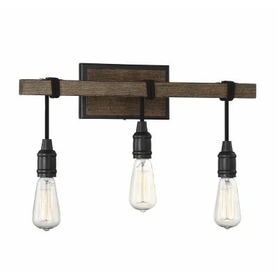 China Dimmable Nostalgic-Inspire 3-Light Shower Wall Sconce Vanity String Industrial Decor Hanging Light No Glass Shades for sale