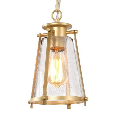 China Modern Luxury Gold Pendant Light With Clear Glass Shade Light Fixture Modern Brass Hanging Chandelier For Dining Room Kitchen for sale