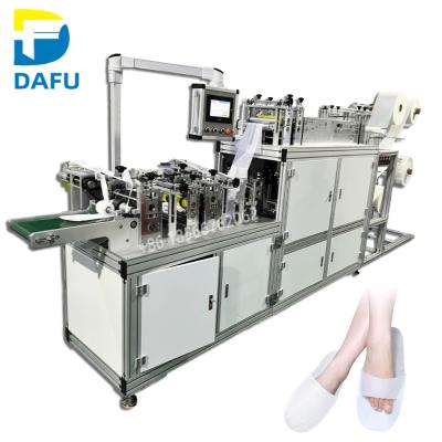 China Making Disposable Slipper Dafu Smart Disposable Nonwoven Pedicure And Nail Spa Slippers Machine Automatic for sale