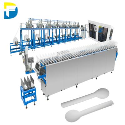 China Dafu Disposable Paper Cutlery Making Smart Production Line Disposable Paper Product Paper Cutter Fork Spoon Making Paper Cutlery Machine for sale