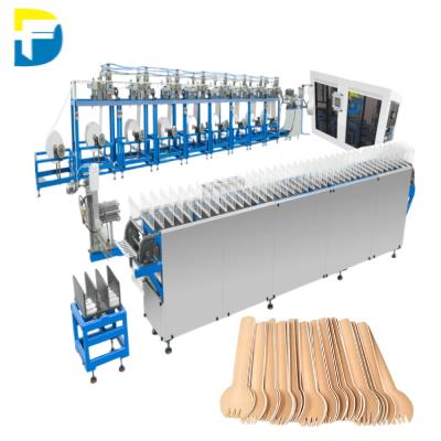 China Dafu Disposable Paper Cutlery Making Smart Disposable Cutlery Set Production Line Eco Friendly Disposable Cutlery Paper Spoon Making Machine for sale