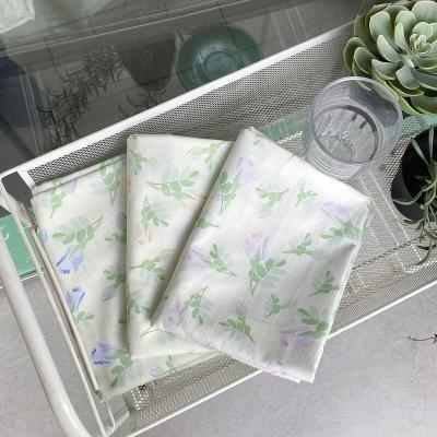 China Factory Supply Breathable Printed Natural Organic Cotton Crepe Fabric Cotton Gauze Clothing For Women for sale