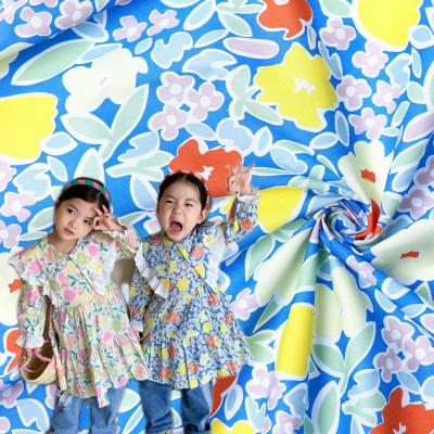 China Breathable cotton poplin fabric 60s printed floral fabric make children's clothing dress fabric soft decorate home 150g/m for sale