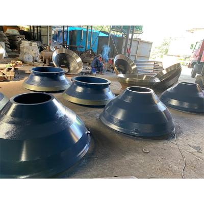 China Crushing Plant Manganese Steel Bowl Wear Resistant Liner And Mantle For Cone Crusher for sale