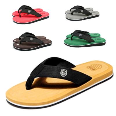 China CUSHIONING Wholesale Cheap Customized Eva Flip Flops For Men Logo Slippers Casual Outdoor Comfortable Beach for sale