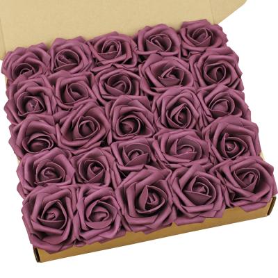 China Handmade Cheap Eternal Artificial Flower Artificial Flower Wedding Party Home Decoration Plastic Rose Flower for sale