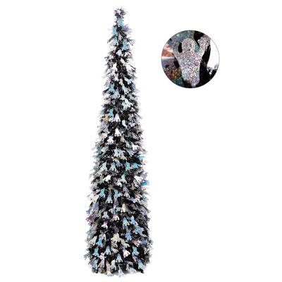 China Halloween Pop 1.5M 1.8M New Design Halloween Pop Up Tree Decorative Shiny Glitter Halloween Tree Light Up For Party Home Decoration for sale