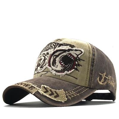 China JOINT Hot Sale Cotton Vintage Washed Distressed Embroidered Patch Custom Dad Hat for sale