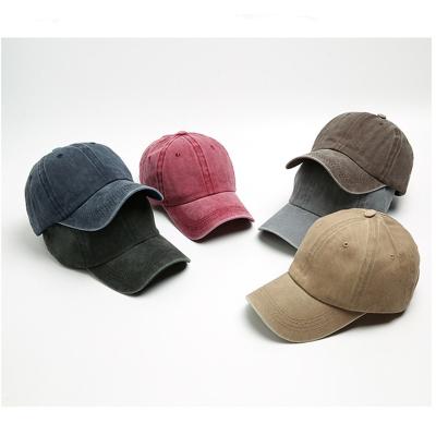 China JOINT Wholesale Blank 100% Cotton Vintage Washed 6 Panel Custom Baseball Cap for sale