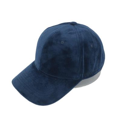 China COMMON Wholesale Empty Velvet 6 Panel Baseball Cap Custom Hat for sale