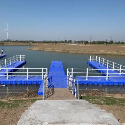 China HDPE Plastic Floating Docks With Handrail for sale