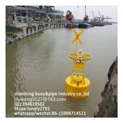 China UHMWPE & GFRP/UHMWPE/LLD/Steel IALA Certificate Light Marine Cardinal Navigation Beacon With AIS Redar Reflector for sale