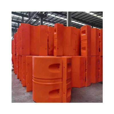 China Environment friendly yellow HDPE pipe dredging dredging floats for waste /oil control flotar for sale