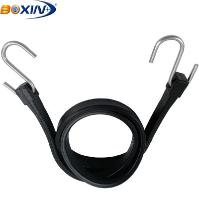 China For securing tarpaulins natural rubber and EPDM tarpaulin straps bungee cords with crimped hooks for sale