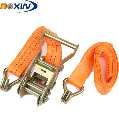 China Polyester Cargo Lashing Ratchet Tie Down Strap Cargo Lashing Belt for sale