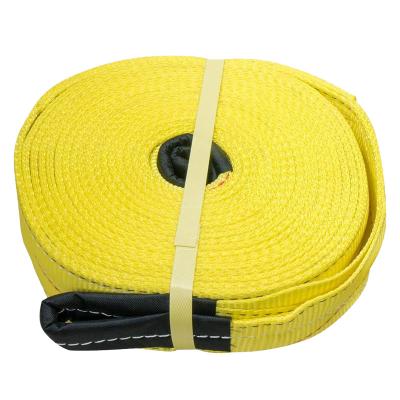 China Heavy Duty Car Ratchet Link Factory Supply Polyester Recovery Truck Towing Straps for sale