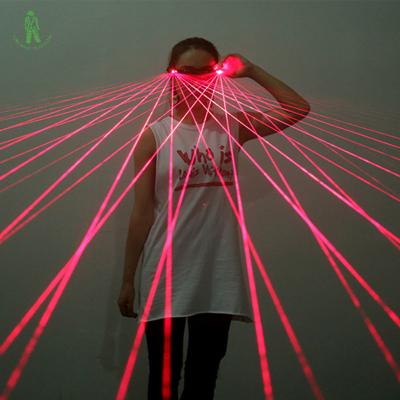 China Multi Beams Dance Party Club DJ Red Light Glass Laser LED Multi Rechargeable Luminescent Sunglasses Accessories Driver-Beam Clothing Laser for sale