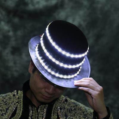 China Polyester Party Supplies Hat Flashing Light LED Luminous Halloween Hat For Concert Party for sale