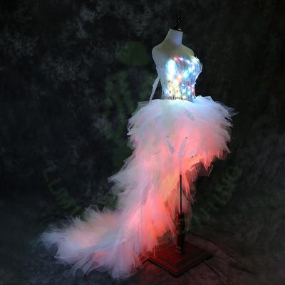 China Luxury Luminous Dresses Dress Led Dress Show Club Stage Dancer Wedding Wear Led Ballroom Dance Dresses for sale