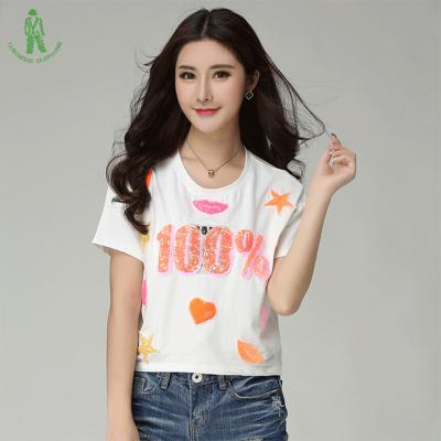 China from above & Hot Sale LED Tees Tapping Glowing Luminous T-shirt Lighting Washable Clothes T-shirt Touch To Flash Light Up Luminescent Clothes for sale