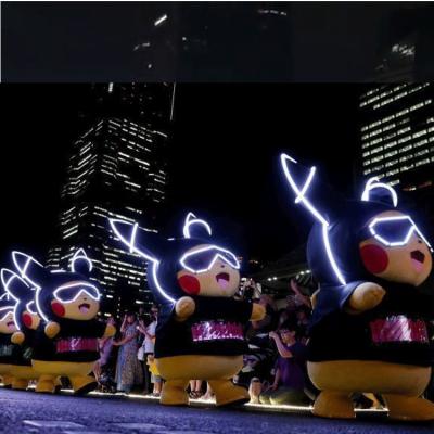 China Voice Control Parade Props LED Luminous Pikachu Mascot Costumes Voice Control Wear Luminous Promotion Show Advertising Campaign for sale