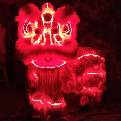 China Luminous sets LED lion dance folk dance dragon lion dance new year opening stage exhibition props for sale