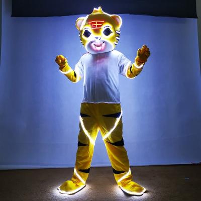 China Zodiac Cosplay Jumpsuit Full Body LED Lighting Eco-friendly Adult Chinese Fantasy Animal Costume With Remote Control Performance Use For Party for sale