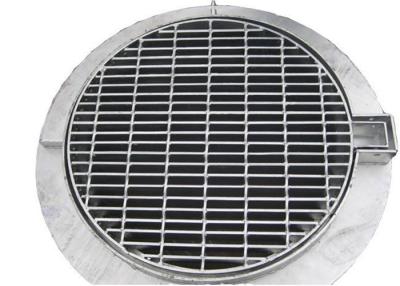 China SS Storm Water Galvanised Drain Grate Welded Flush Top Steel Round Shape for sale