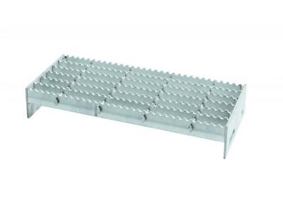 China Safety Mild Stainless Steel Grate Stair Treads Flat Shape With Fixing Details for sale