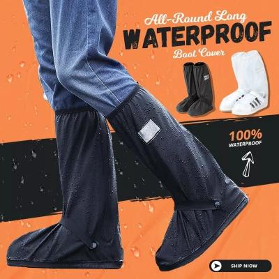 China Fashion Trend Reusable Waterproof Rain Boots Outdoor Travel PVC Wear Resistant Non-slip Rain Cover for sale