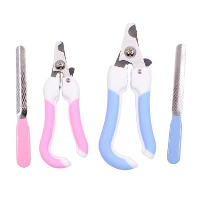 China Viable Factory Wholesale Stainless Steel Pet Nail Clippers With Rasp Dog Scissors Cat Nail Clippers Pet Care Manicure for sale