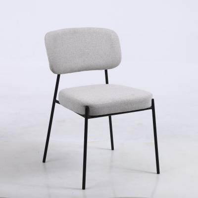 China Cooling Sit Feels Comfortable Modern Dining Room Metal Leg Frame Dining Chair for sale