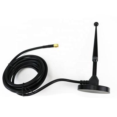 China 433 Mhz Waterproof Big Car USE Outdoor And Indoor Base Magnetic Sucker Antenna With 3 Meter Extension RG 58 Cable SMA Male for sale