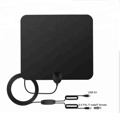 China Indoor Digital HD TV TV Antenna 50 Mile UHF VHF Antenna With Signal Booster 300*330*0.6mm for sale