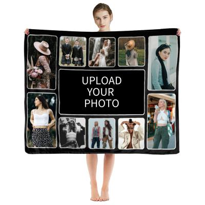 China Modern Folded OEM Style Flannel Fleece Throw Blanket For Bedroom Fashion Popular Luxury Super Soft Custom My Blanket for sale