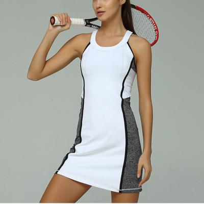 China BORDE Mesh Is Breathable Girls Sports Tennis Wear Skirts Custom Design Stretchy Quick Dry Fabrics Women One Piece Tennis Dress for sale