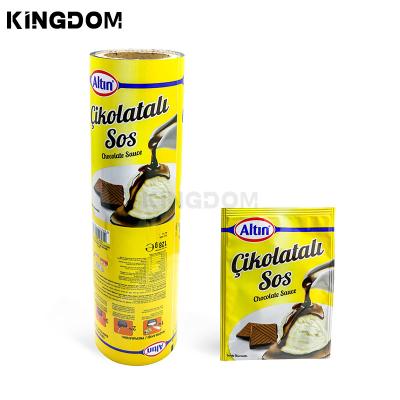 China Moisture Proof Customized design Aluminum Foil Food Grade Laminated Sachet Packaging Roll Film for Chocolate Coffee Powder for sale