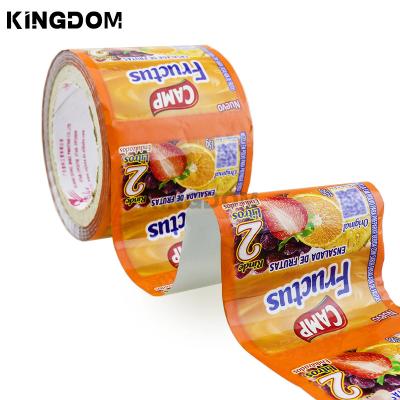 China Food Custom Printed Food Packaging Laminated Roll Plastic Packaging Roll Film for sale