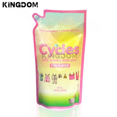 China ANTISTATIC Customized logo bag type stand-up bag for packaging liquid children's clothing cleaning solution for sale