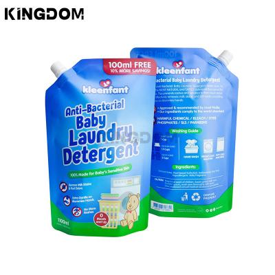 China Recycled Materials Factory Wholesale Price 500ml 1kg 2kg Liquid Detergent Packaging Pouch Stand Up Bag with Spout for sale