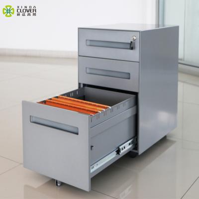 China Convertible Metal Office Furniture 3 Drawer Steel Pedestal Mobile Mobile Filing Cabinet for sale