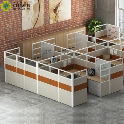 China Standard Size 4/6 Modern Commercial Seating Manufacturer Furniture Modern Design Compartment Workstation Modular Office Furniture for sale