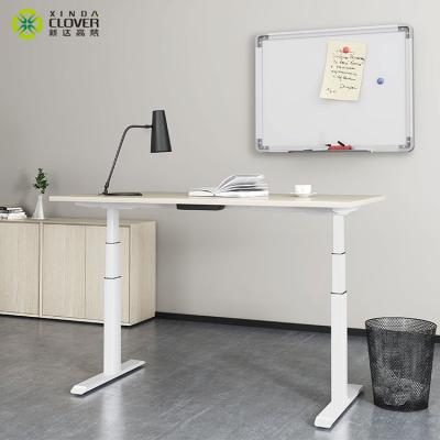 China Office Study Computer Table Workstation Adjustable Standing Desk (Height) Adjustable Ergonomic Electric Height for sale