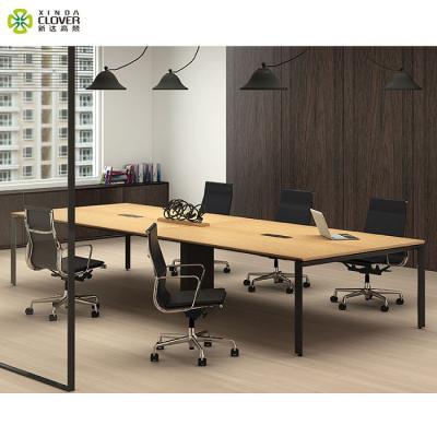 China Office Furniture Metal Base Commercial Metal Base Meeting Room Office Modular Furniture Panel Desk Expandable Conference Table for sale