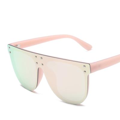 China Fashion sunglasses 2022 women one-piece flat surface sunglasses retro arrivals classic luxury oversized sunglasses mirror lens for sale