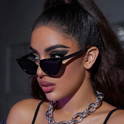 China New Arrivals 2022 Fashion Sunglasses Woman Man Small Cat Eye Shades Sunglasses Retro Polarized Shades Lenses UV400 for sale