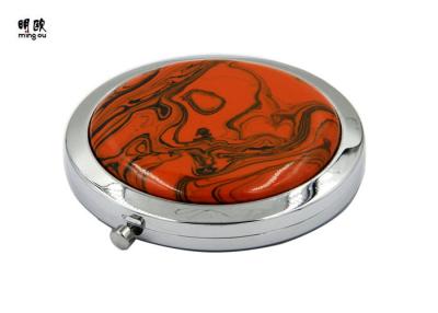 China Epoxy Sticker Design Portable Travel Makeup Mirror , Small Compact Vanity Mirror for sale