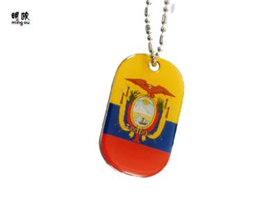 China Metal Material Military Style Dog Tags Personalized Epoxy Logo Printed for sale