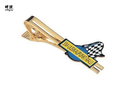 China Adjustable Iron Mens Tie Bar Personalized Shaped Gold Color OEM Avaliable for sale